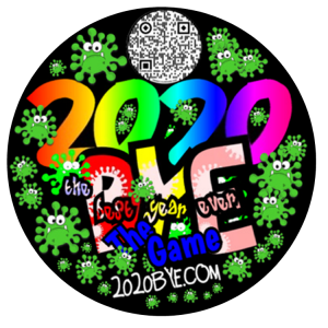 3″ Round “2020BYE Flowery” Sticker