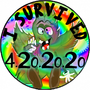 3″ Round “I Survived 420 2020” Sticker