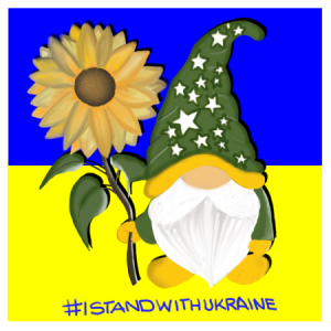#StandWithUkraine (gnome) Sticker