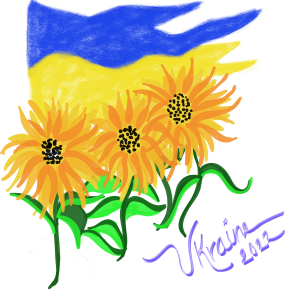 #StandWithUkraine (flagflower) Sticker