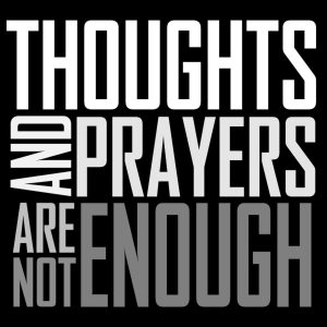 “Thoughts and Prayers” Sticker