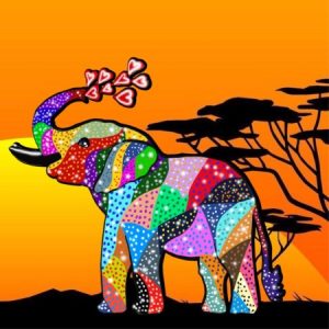 “Elephant in Color” Sticker