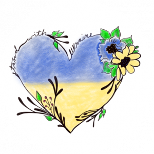 #StandWithUkraine (FlowerHeart) Sticker