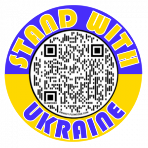 #StandWithUkraine (QR) Sticker