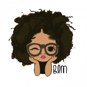 3″ Round “BLM Wink Girl” Sticker