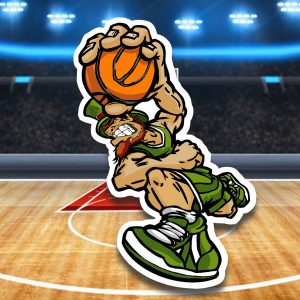 Basketball Leprechaun Sticker